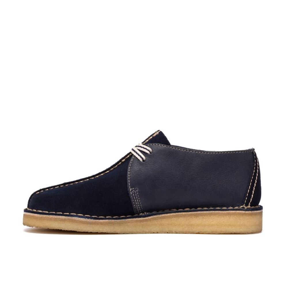 Clarks Mens Desert Trek Blue Shoes (NWT)